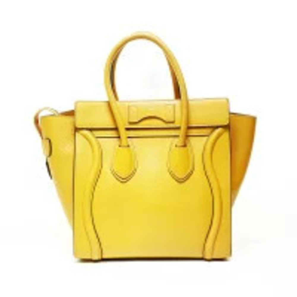 Celine Luggage Tote Shopper Handbag Yellow